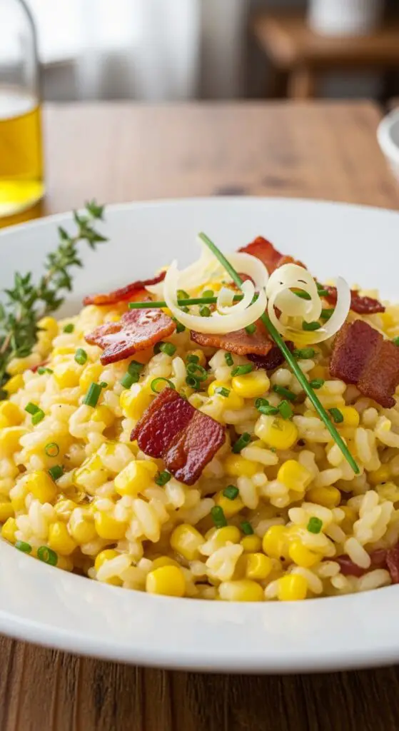 Sweet Corn & Bacon Risotto