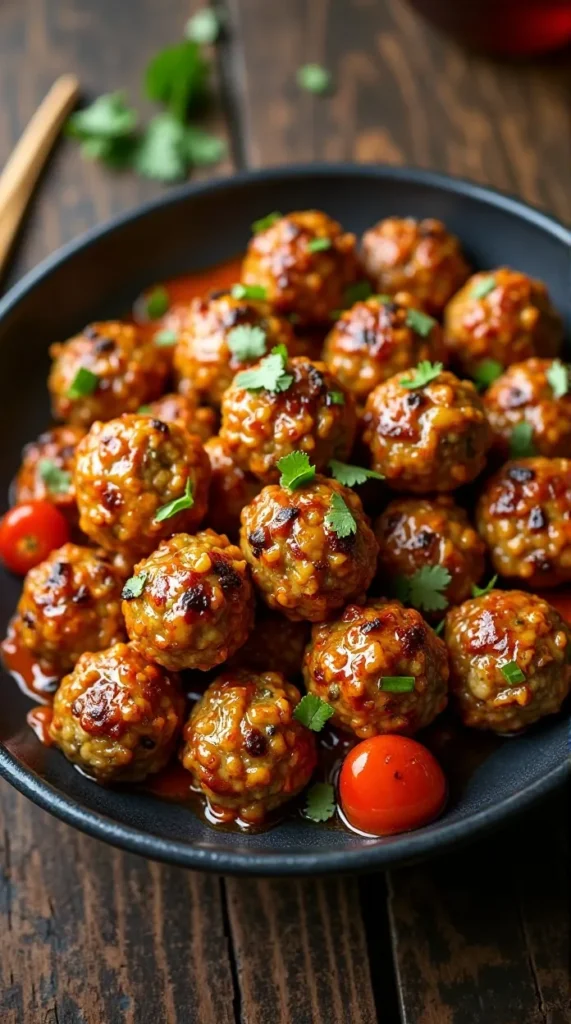 Sweet & Spicy Thai Turkey Meatballs
