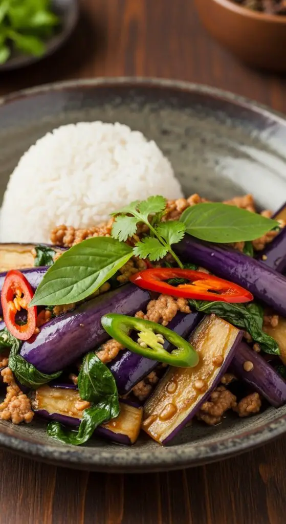 Thai Basil Eggplant Stir-Fry