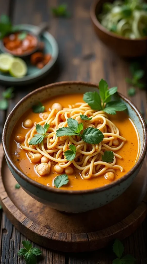 Thai Coconut Curry Noodle Soup (