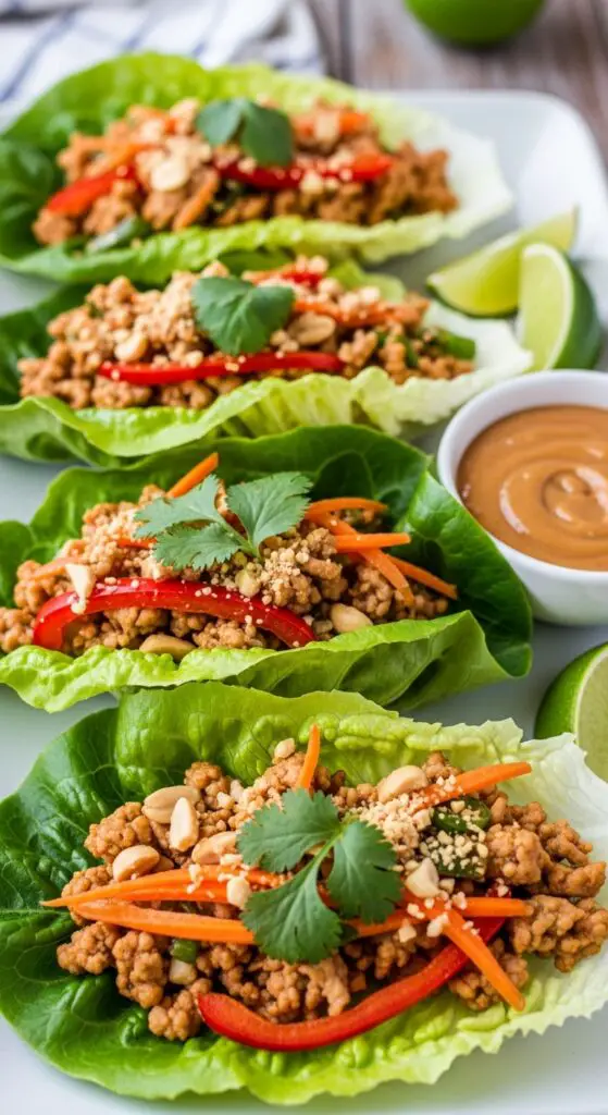 Thai Peanut Turkey Lettuce Wraps (Low-Carb, High Wow)