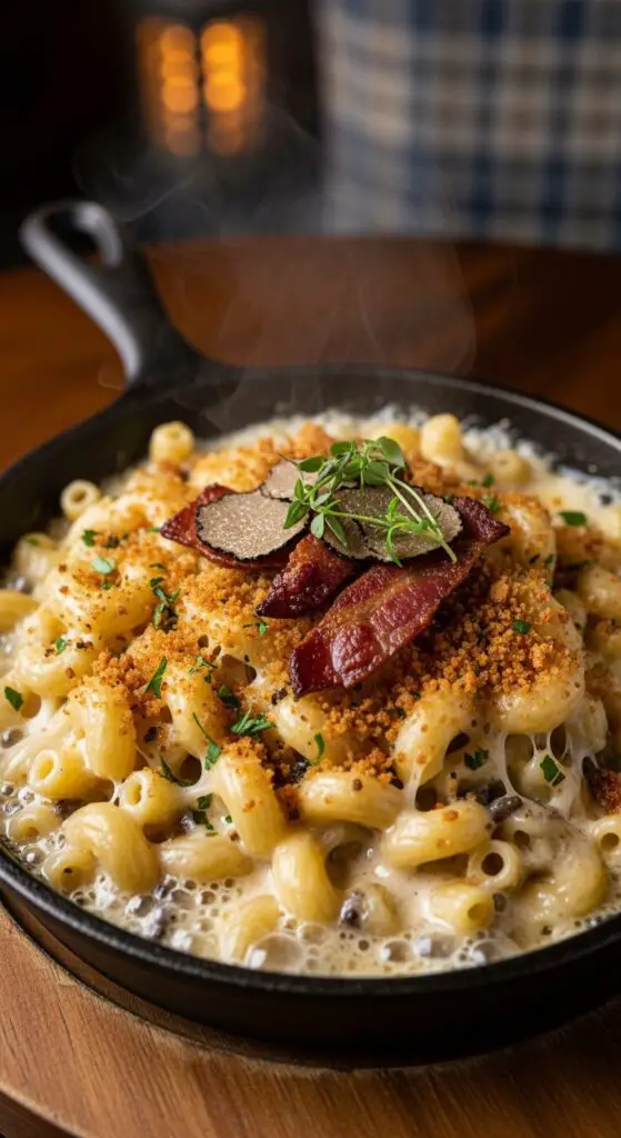 Truffle Mac & Cheese with Crispy Pancetta Breadcrumbs