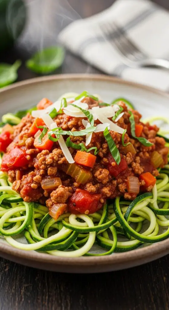 Turkey Bolognese with Zoodles