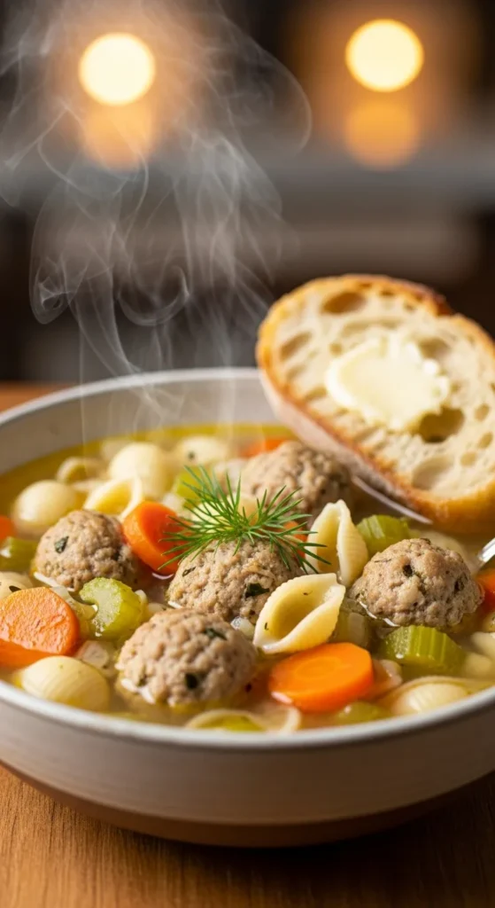 Turkey Meatball Soup That Hugs Your Soul