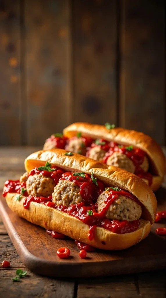 Turkey Meatball Subs with Marinara