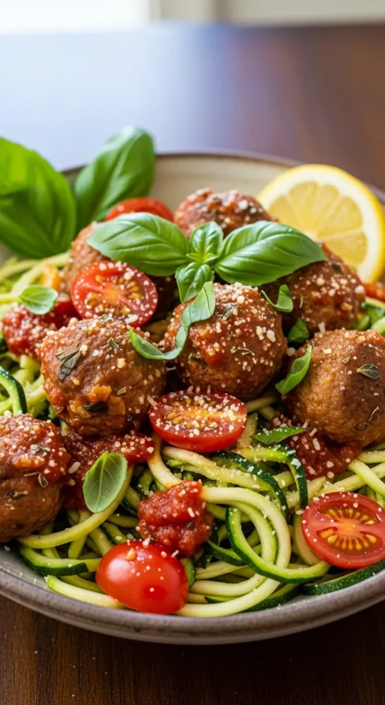Turkey Meatball Zoodle Bowl That’s Better Than Pasta