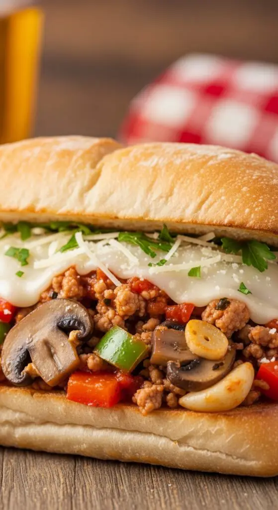 Turkey & Mushroom Italian Sloppy Joes