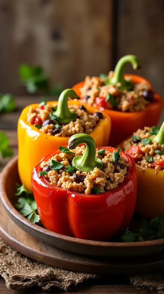 Turkey & Veggie Stuffed Peppers