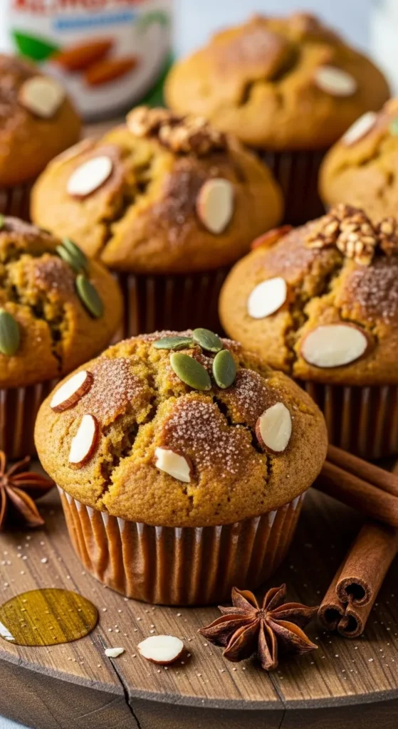 Vegan Pumpkin Muffins with Coconut Oil and Almond Milk