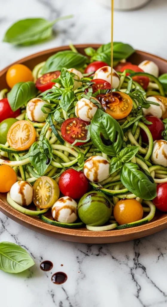 Zucchini Noodle Caprese