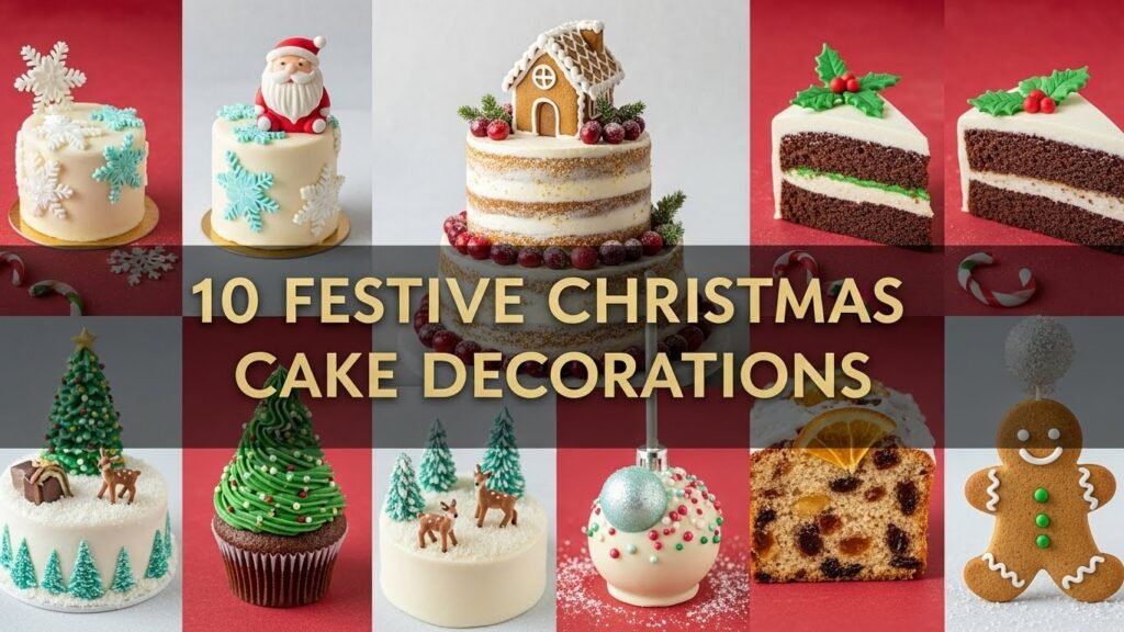 10 Festive Christmas Cake Decorations You Can DIY