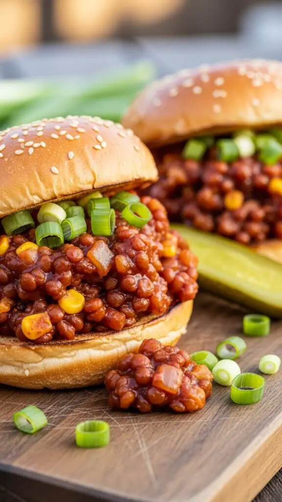 BBQ Lentil Sloppy Joes
