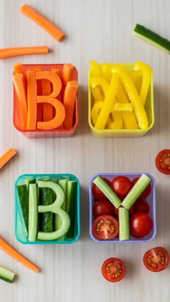 Baby Block Veggie Cups
