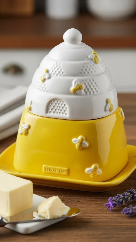 Bee House Zero Japan Ceramic Butter Dish