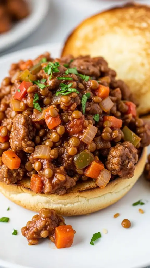 Beef & Lentil Sloppy Joes