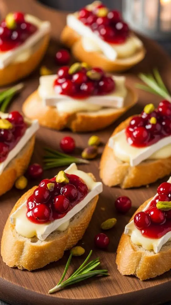 Brie and Cranberry Crostini