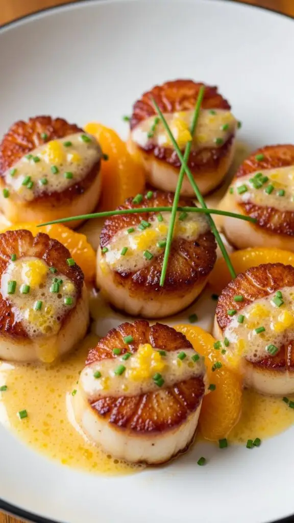 Brown Butter Scallops with Citrus Beurre Blanc
