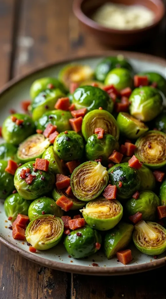 Brussels Sprouts with Bacon, Dijon & Lemon