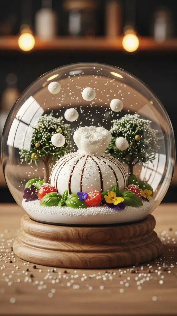 Burrata Snow Globe