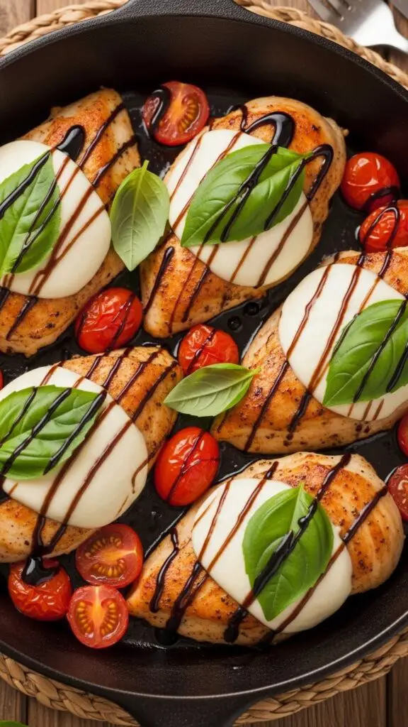 Caprese Chicken Skille