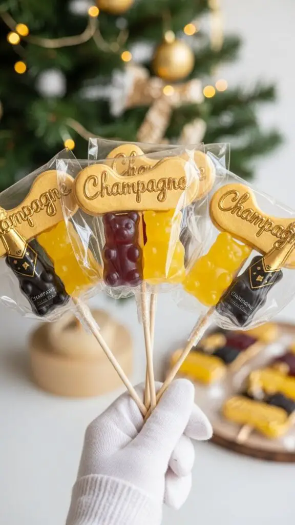 Champagne Gummy Bear Pops