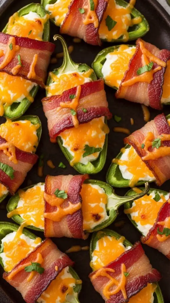 Cheesy Bacon-Wrapped Jalapeño Poppers
