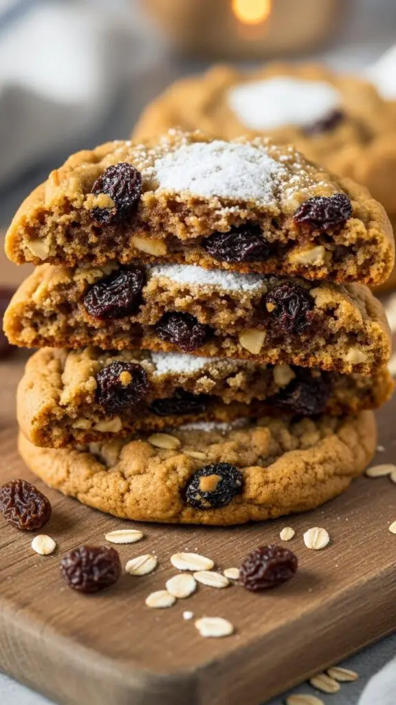 Chewy Oatmeal Raisin Cookies