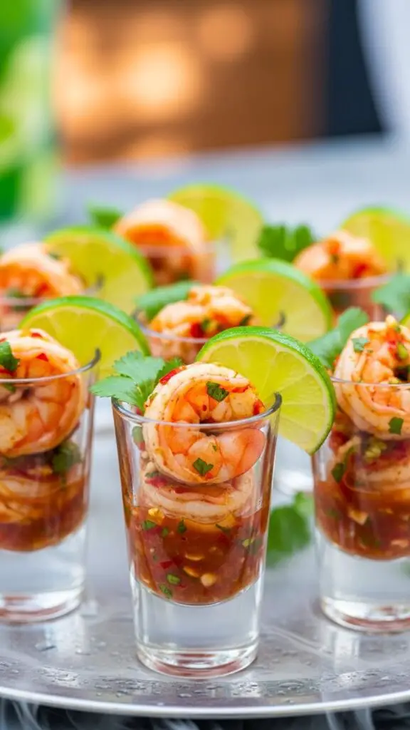 Chili Lime Shrimp Cocktail Shooters