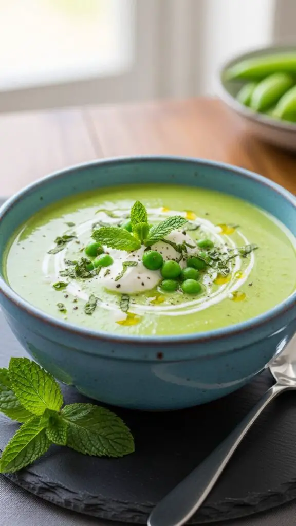 Chilled Pea & Mint Soup