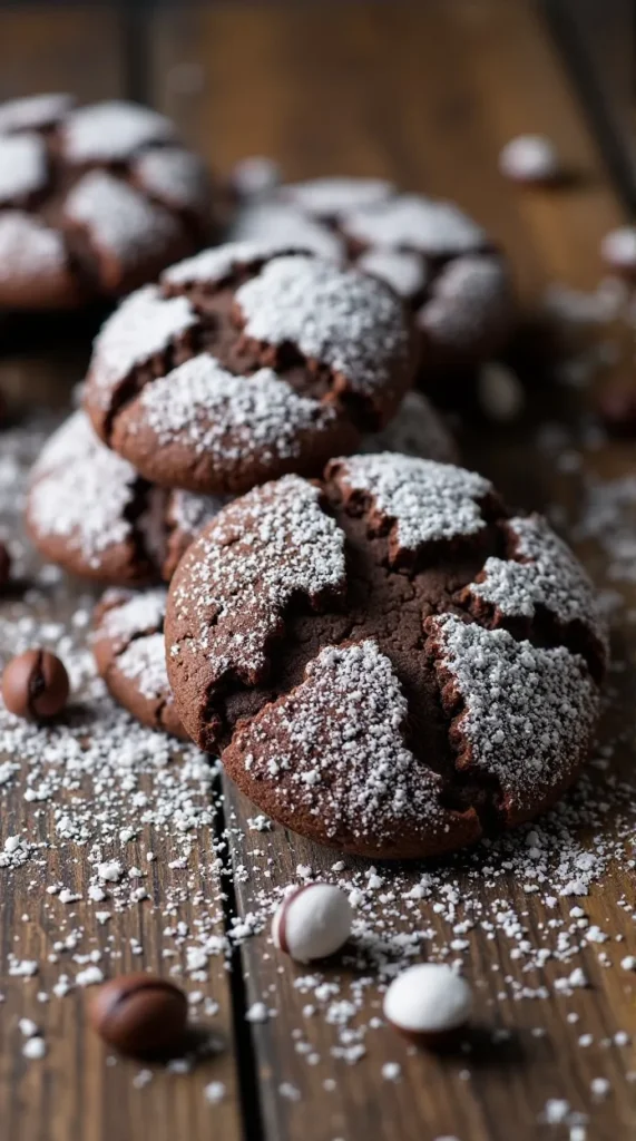 Chocolate Crinkle Cookies That Look Snow-Dusted