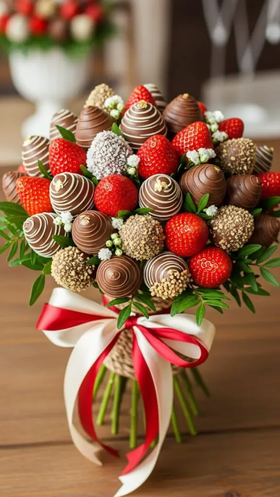 Chocolate-Dipped Strawberry Bouquet