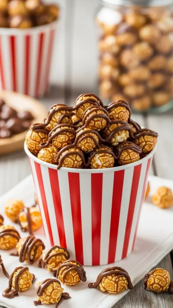 Chocolate Drizzled Popcorn -