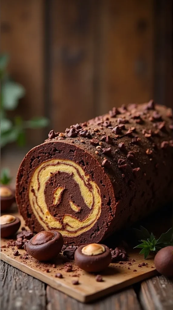 Chocolate Hazelnut Yule Log