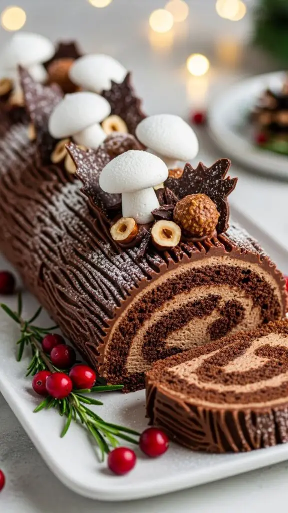 Chocolate Hazelnut Yule Log