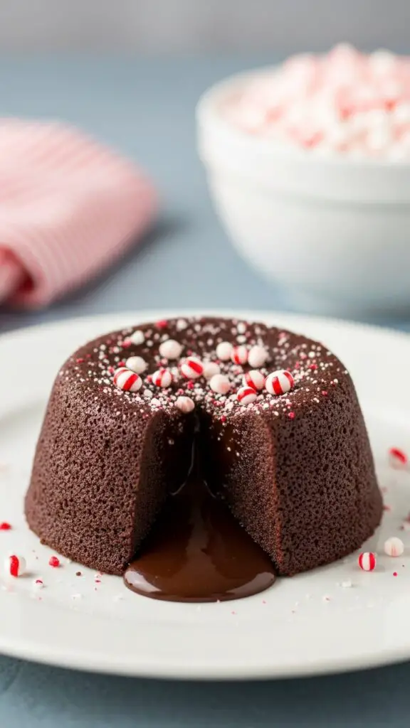 Chocolate Peppermint Lava Cake