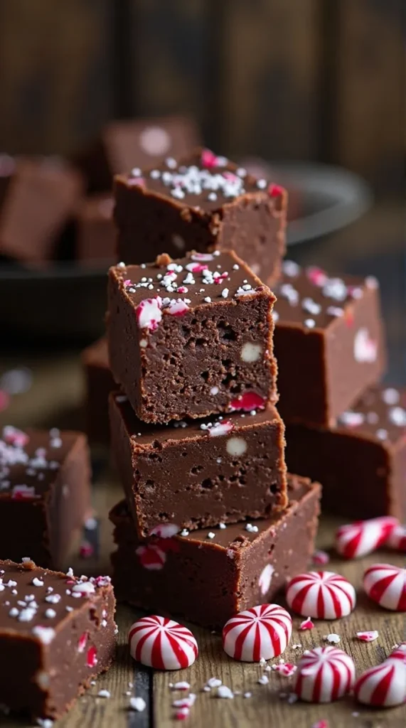Chocolate Peppermint Vegan Fudge