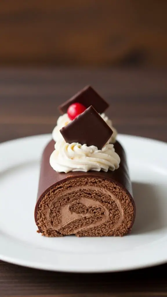 Chocolate Yule Log Dessert