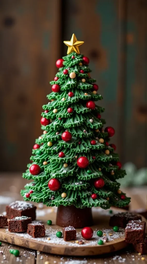 Christmas Tree Brownies