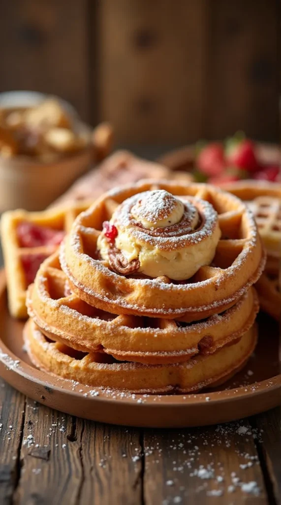 Cinnamon Roll Waffles