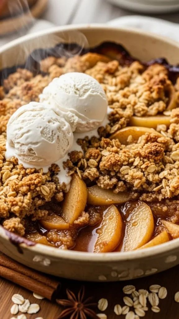 Cinnamon-Spiced Vegan Apple Crumble