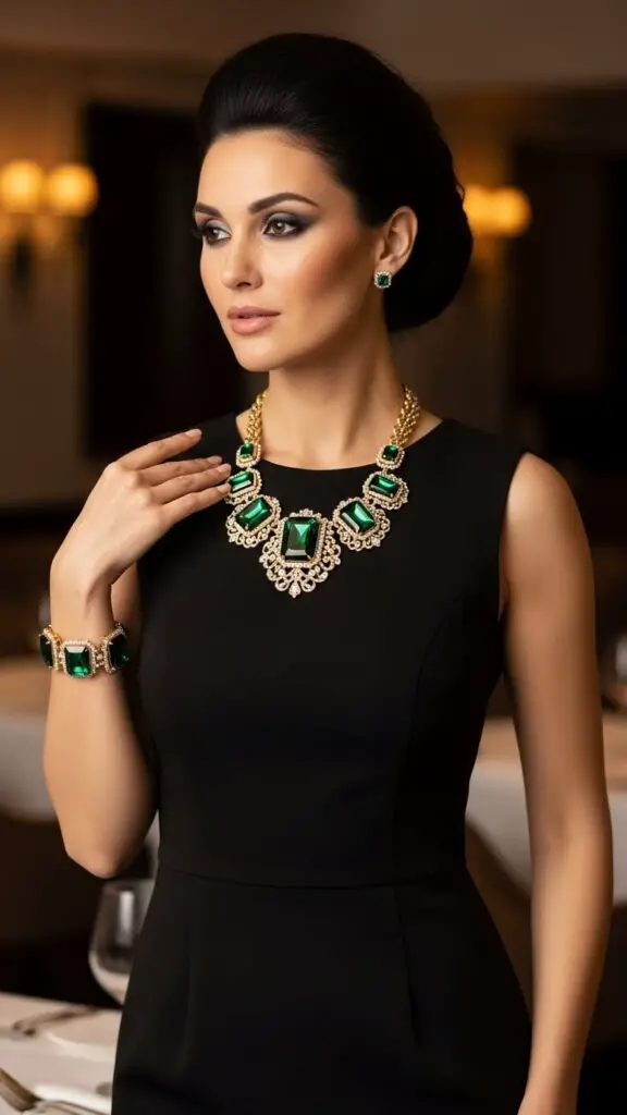 Classic Little Black Dress + Statement Jewelry