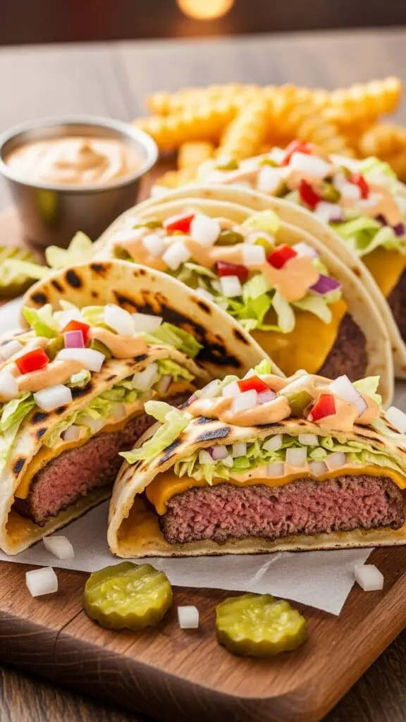 . Classic Smash Burger Tacos