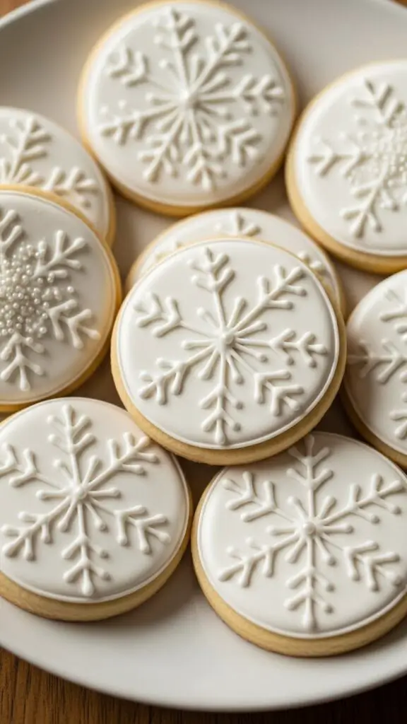 Classic Sugar Cookies with Royal Icing Snowflakes
