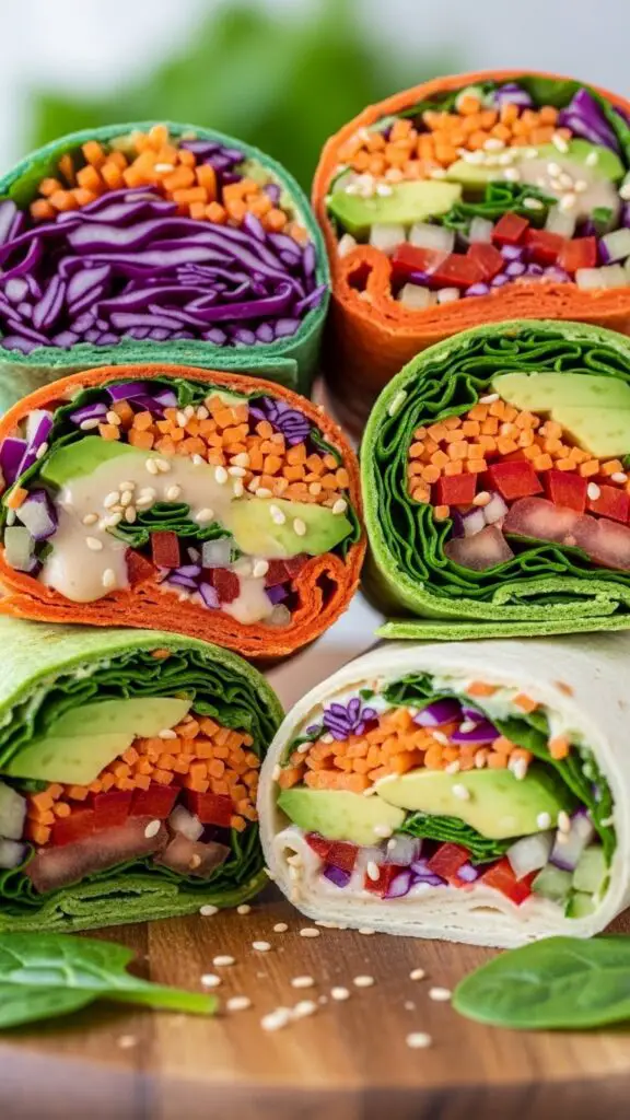 Colorful Veggie Wraps