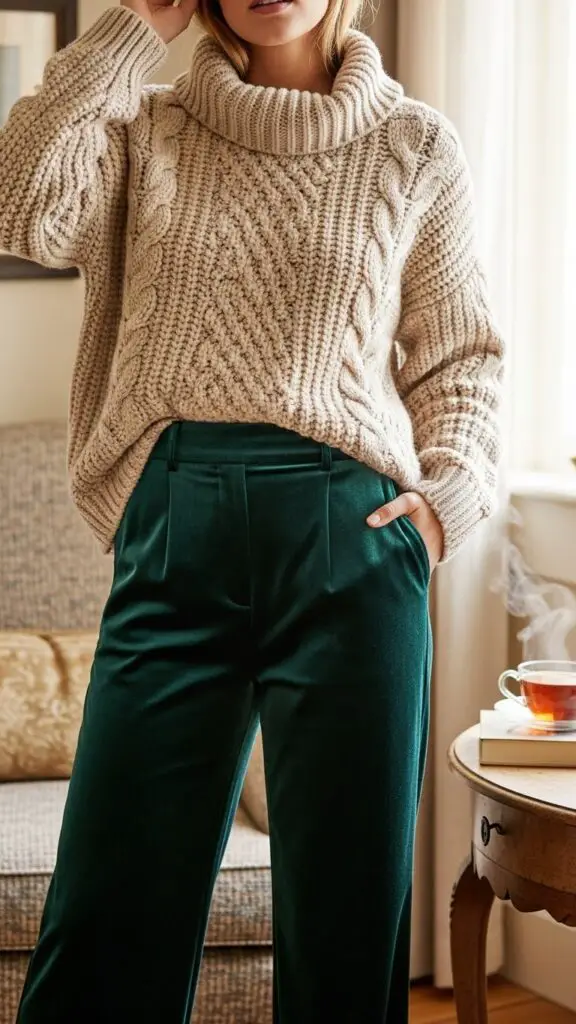 Cozy Knit Sweater + Velvet Pants