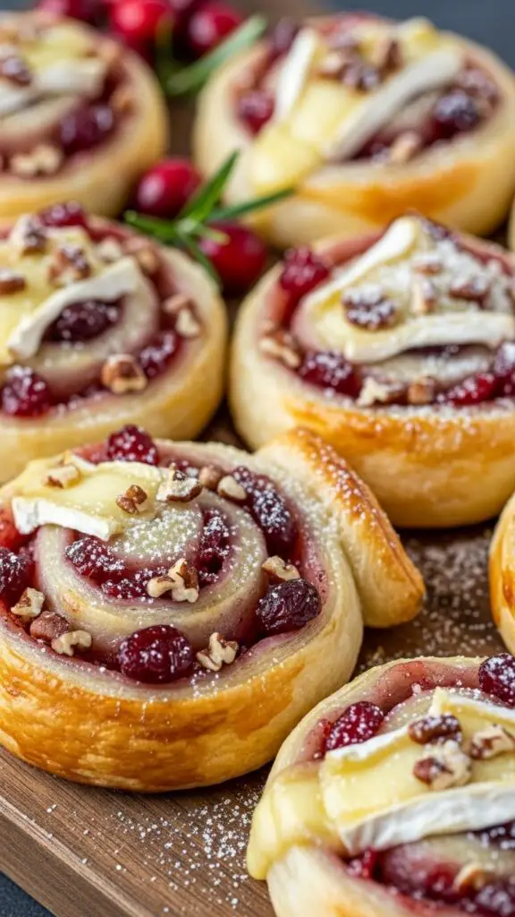 Cranberry Brie Pastry Swirls