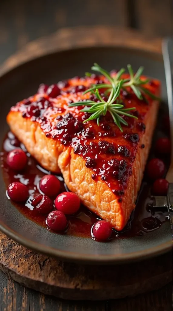 Cranberry-Glazed Baked Salmon
