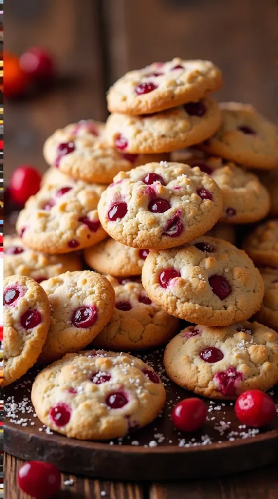 Cranberry Orange Shortbread Cookies