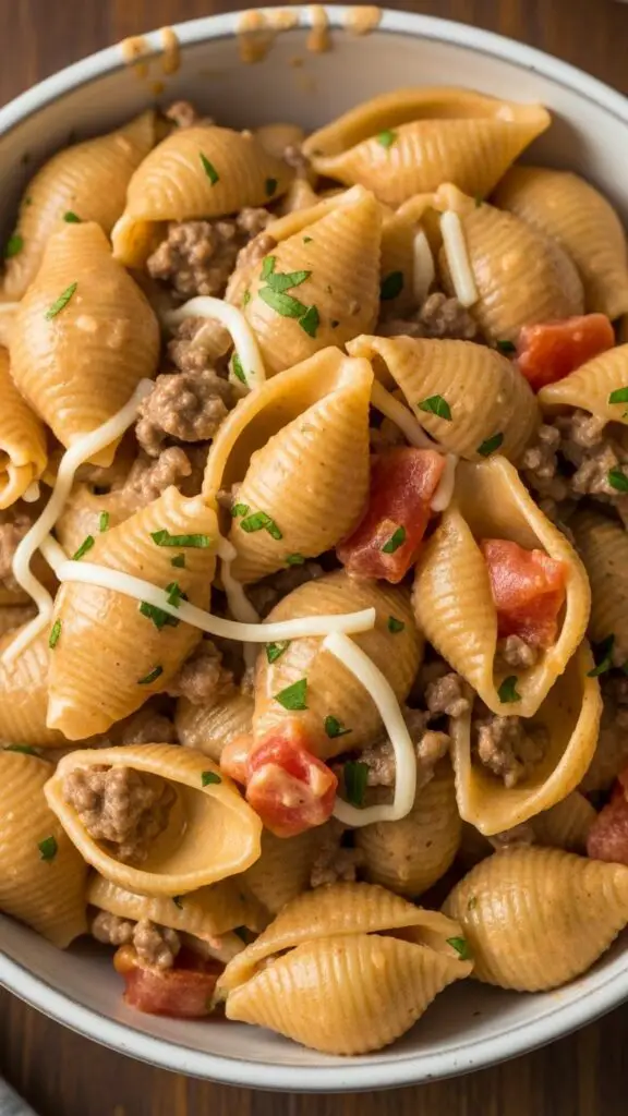 Creamy Beef and Shells