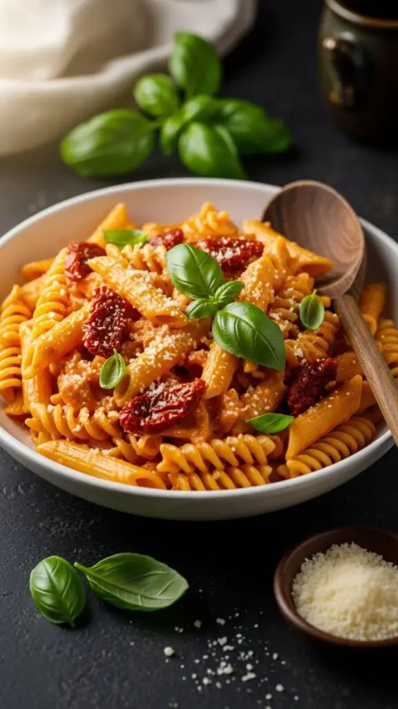 Creamy Sun-Dried Tomato & Spinach Orzo